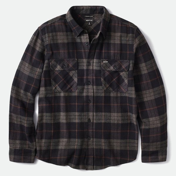 Brixton Bowery L/S Flannel Black/Charcoal