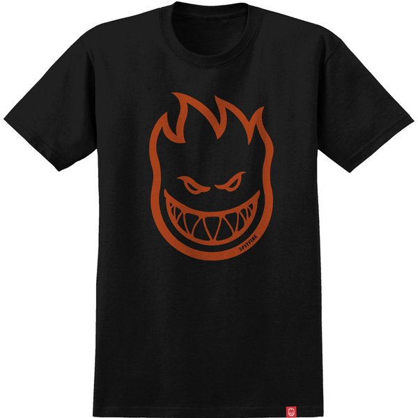 Spitfire Bighead T-Shirt (Kids/Youth Model) - Black/Burnt Orange